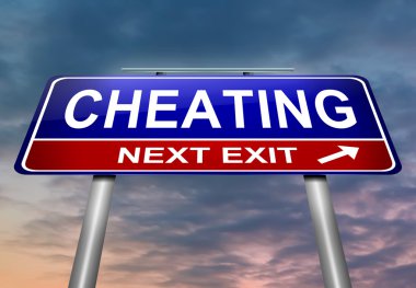 Cheating concept. clipart