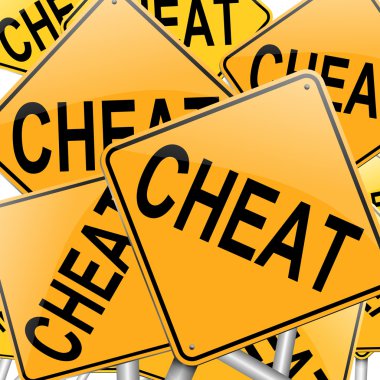 Cheat concept. clipart