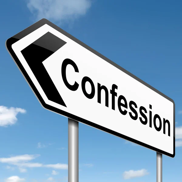 Concepto de confesión . —  Fotos de Stock