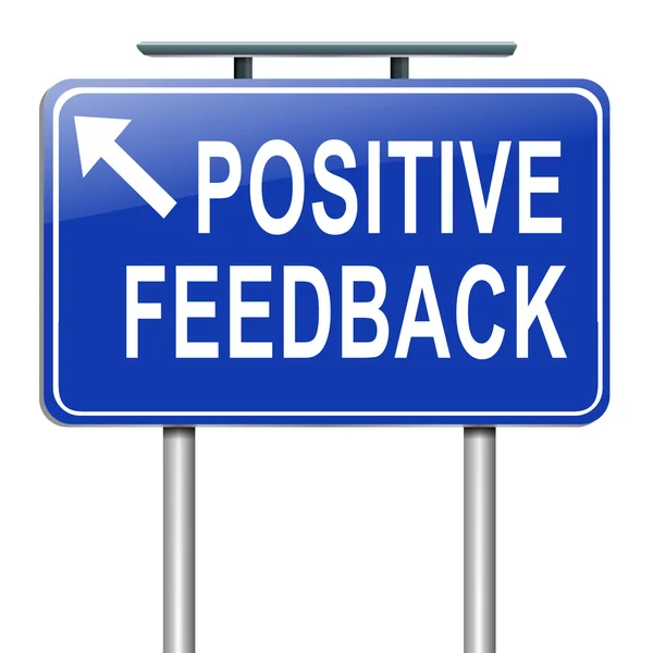 Positiv feedback koncept. — Stockfoto