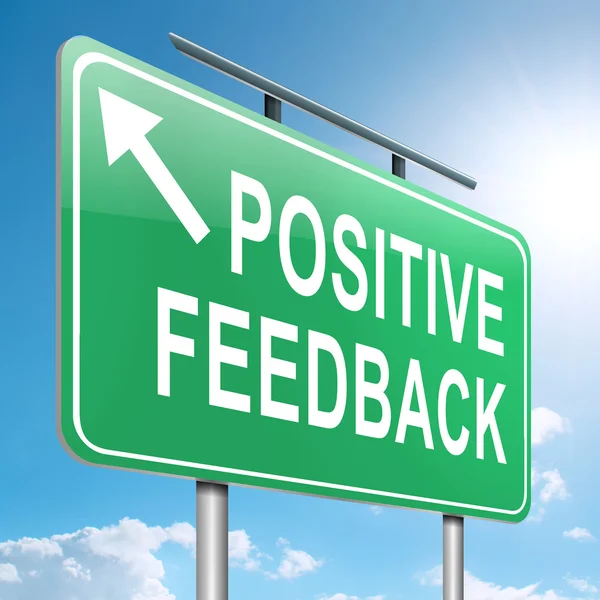 Positiv feedback koncept. — Stockfoto