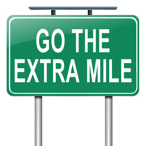 Go the extra mile. — Stock Photo, Image