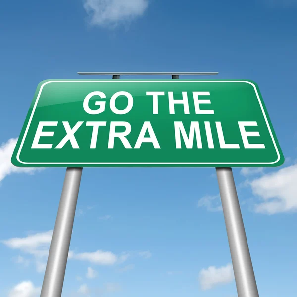 Gå den extra milen. — Stockfoto