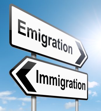 Immigration or emigration. clipart