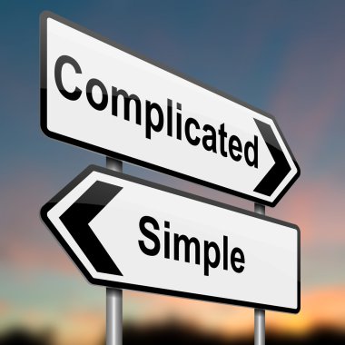 Complicated or simple. clipart