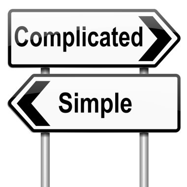 Complicated or simple. clipart