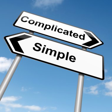 Complicated or simple. clipart