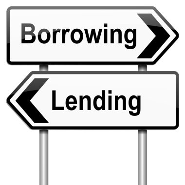 Lend or borrow. clipart