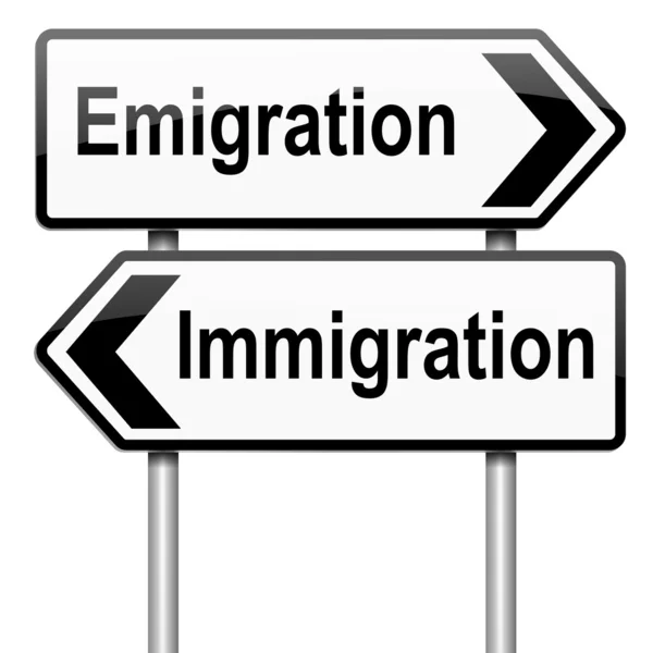 Immigrazione o emigrazione . — Foto Stock
