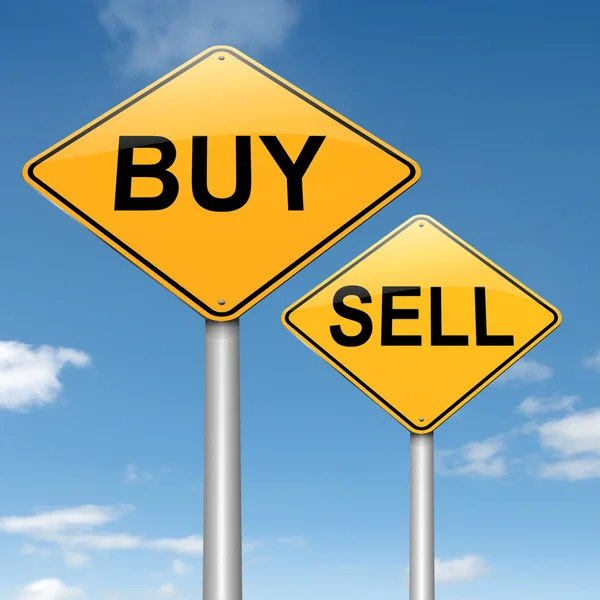 Köpa eller sälja. — Stockfoto