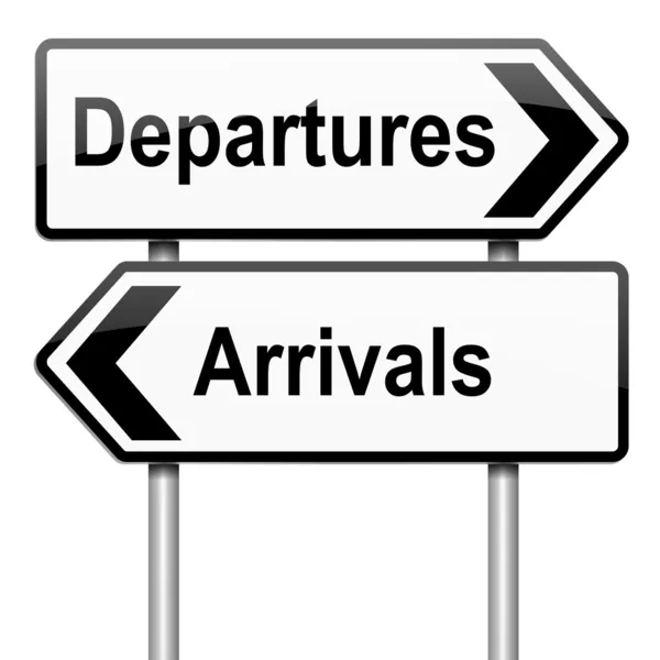 Arrivals and departures. — Stock Photo, Image