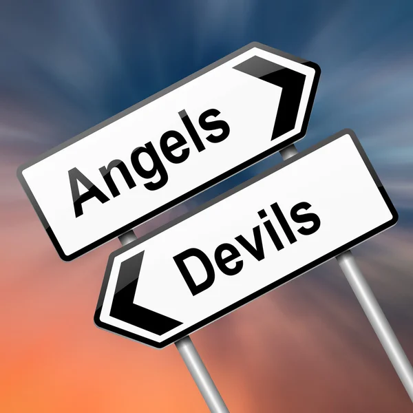 Angel or devil concept. — Stock Photo, Image