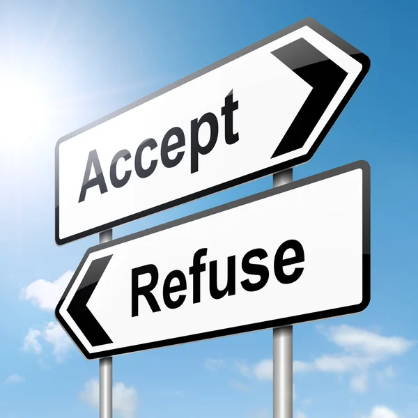 Accept or refuse concept. — Stock Photo, Image