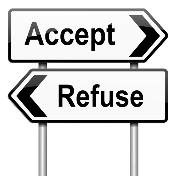 Accept or refuse concept. — Stock Photo, Image