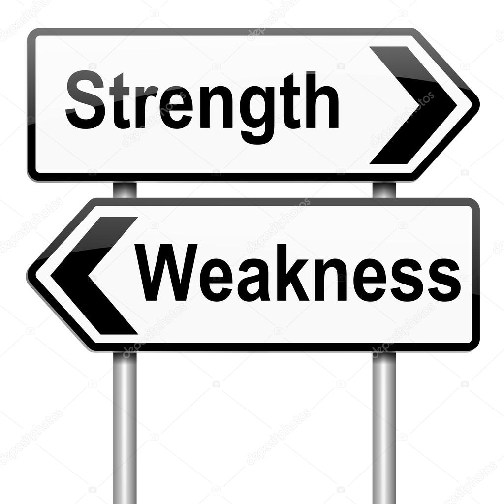Strengths or weakness concept.