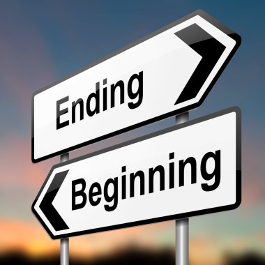 Begin or end. clipart