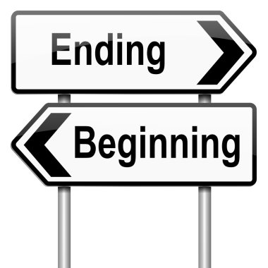Begin or end. clipart