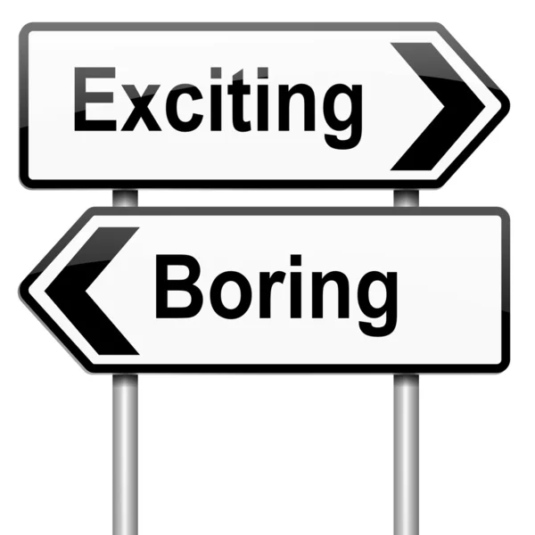 Boring or exciting concept. — Stock Photo, Image