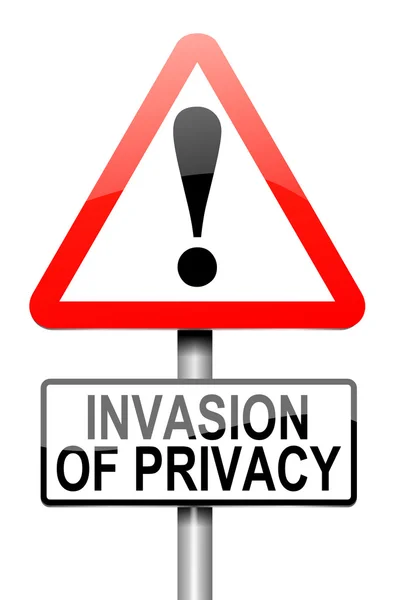 Invasión de la advertencia de privacidad . —  Fotos de Stock