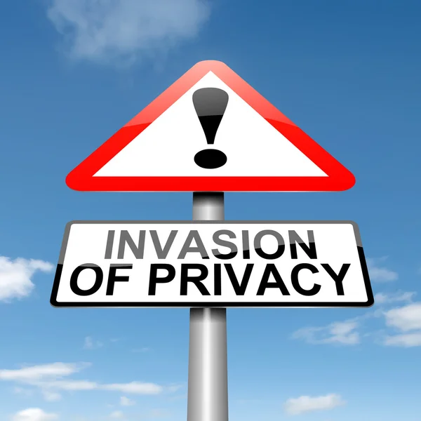 Invasie van privacy waarschuwing. — Stockfoto