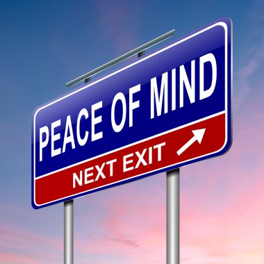 Peace of mind. clipart