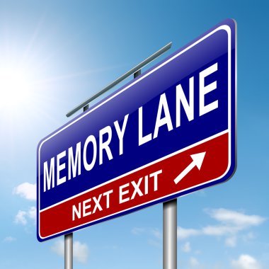 Memory lane concept. clipart