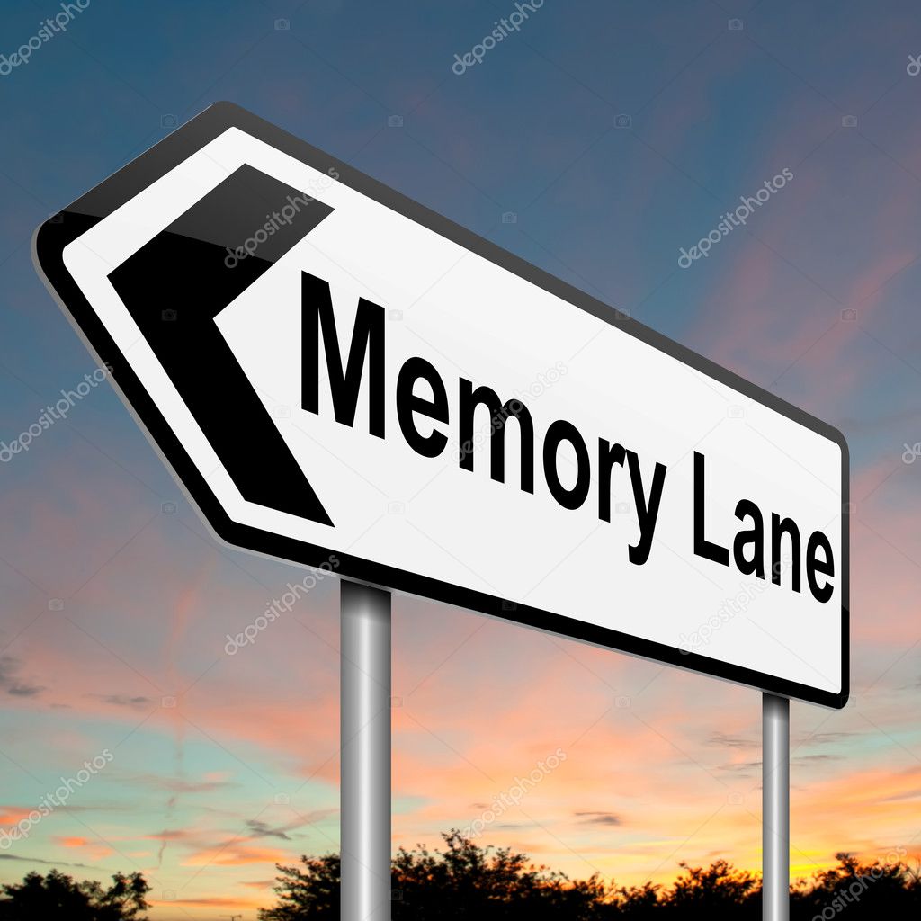 Memory lane concept.