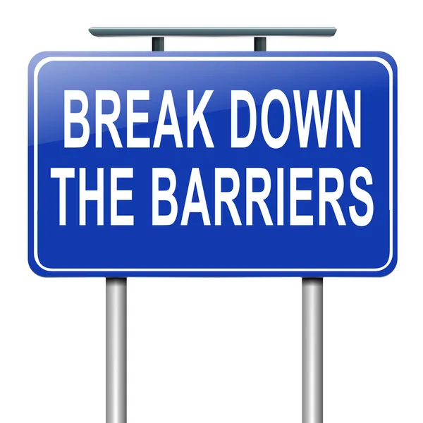 Break down the barriers. — Stock Photo, Image