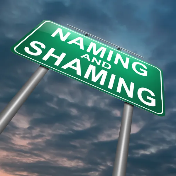 Naming and shaming concept. — Stock Photo, Image