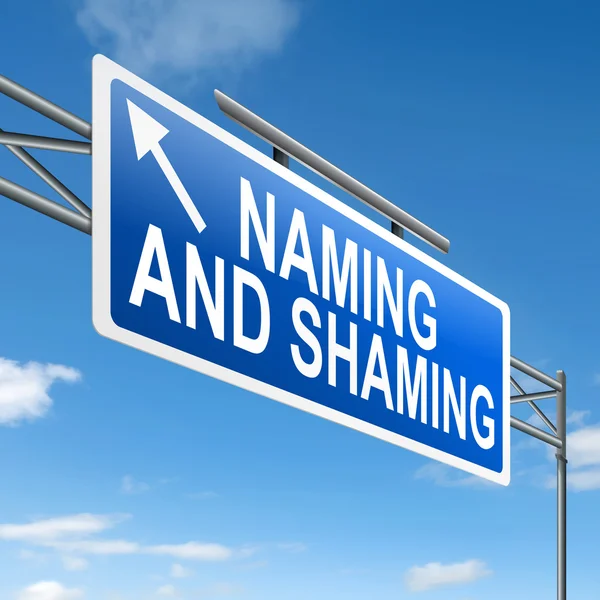 Naming and Shaming Konzept. — Stockfoto