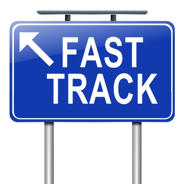 Koncepcja fast track. — Zdjęcie stockowe