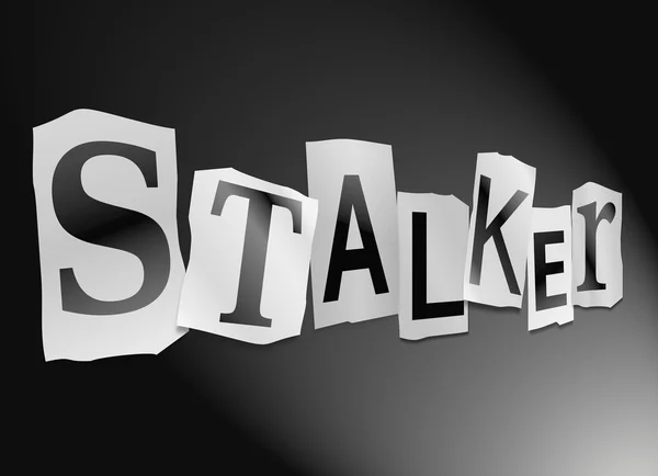 Concetto di stalker . — Foto Stock