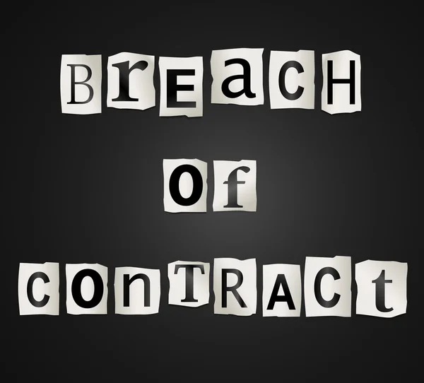 Breach of contract. — Stock Photo, Image