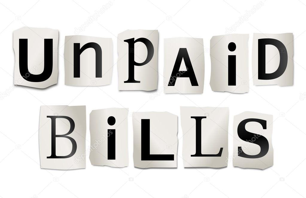 Unpaid bills concept.