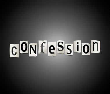 Confession concept. clipart