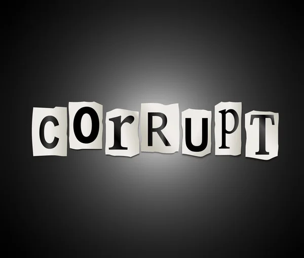 Corruptie concept. — Stockfoto