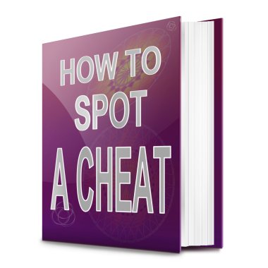 Spotting a cheat. clipart