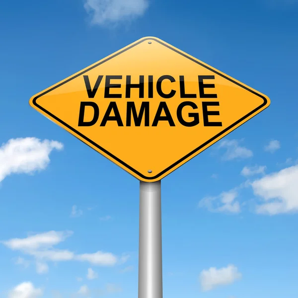 Vehicle damage sign. — Stock Photo, Image