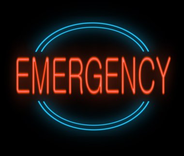 Acil durum işareti.
