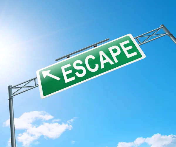 Escape sign. — Stock Photo, Image