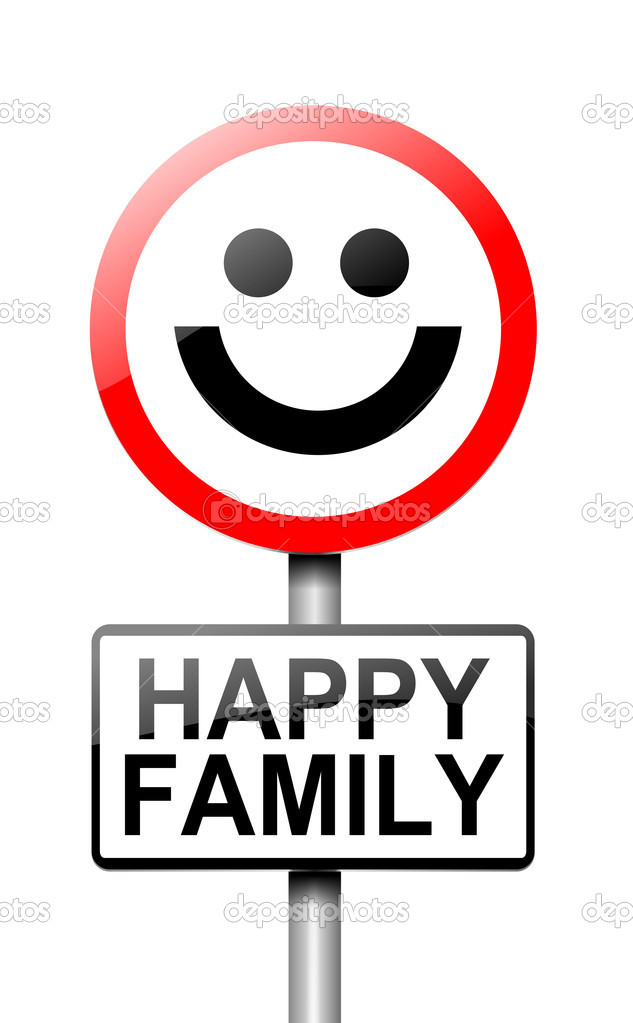 Happy family concept sign.