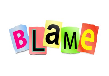 Blame concept. clipart