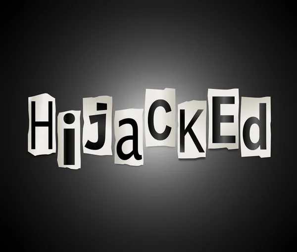 Hijack концепції . — стокове фото