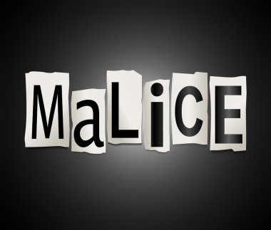 Malice concept. clipart