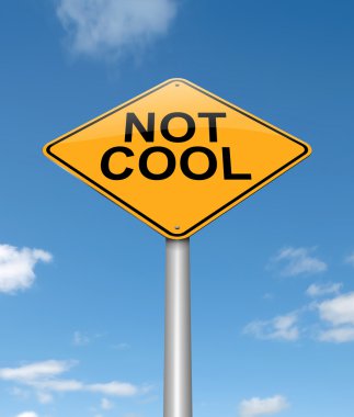 Not cool concept sign. clipart