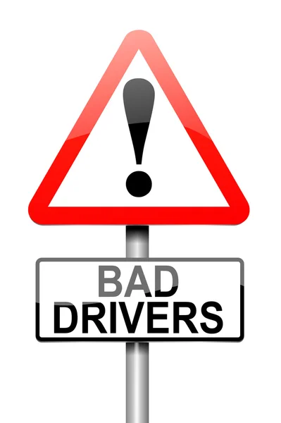 Bad driver alert. — Stock Photo, Image