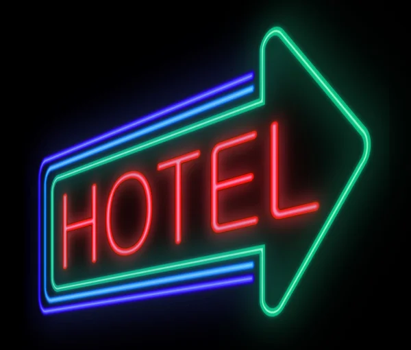 Hotel sign. — Stock Photo, Image