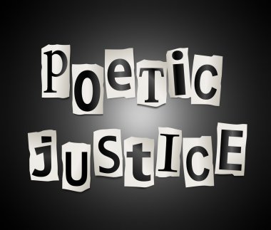 Poetic justice concept. clipart