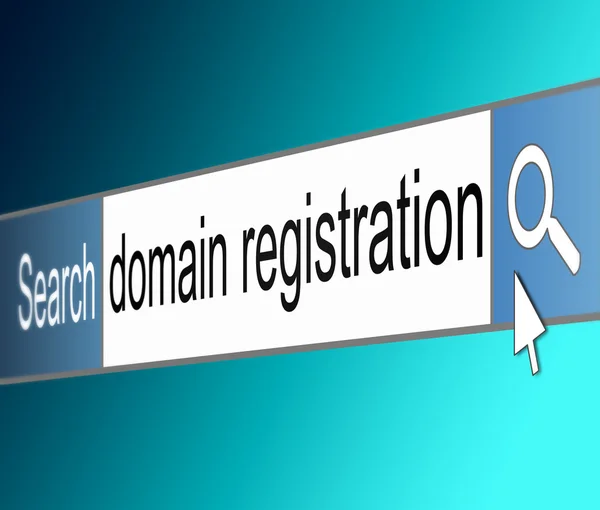 Konzept der Domainregistrierung. — Stockfoto