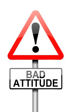 Bad attitude concept. clipart